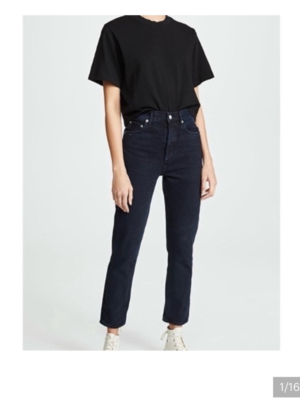 Agolde Riley High-Rise Straight Jeans - Satellite Dark Wash